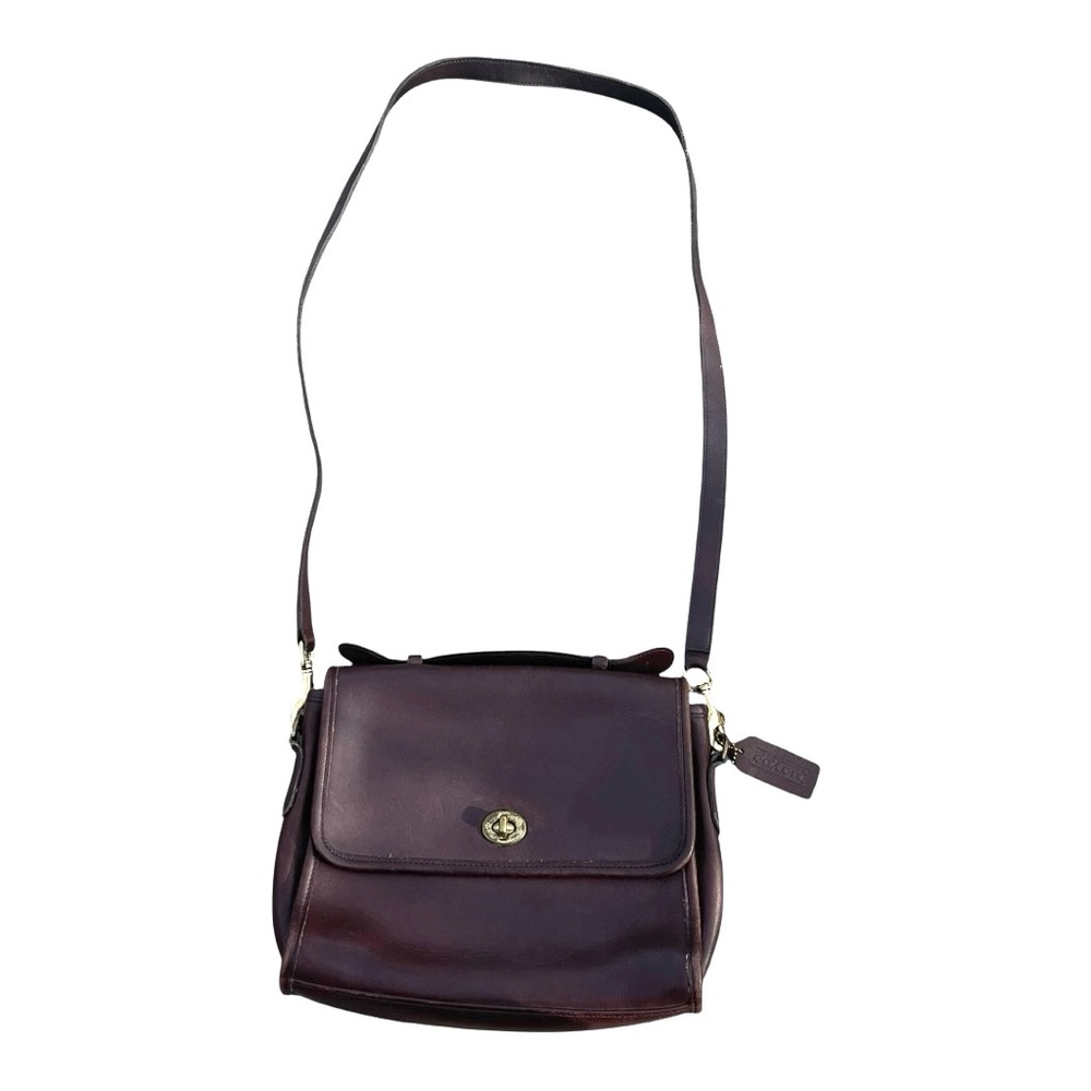 Vintage Coach Court 9879 Brown Leather Shoulder Bag